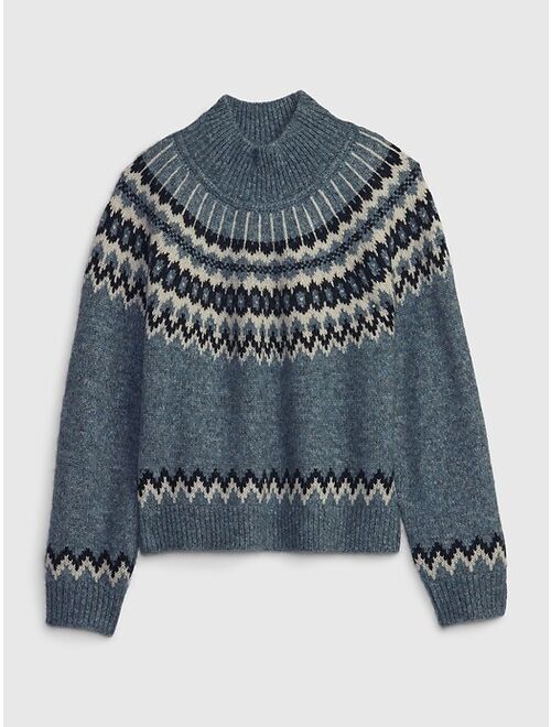 Gap Fair Isle Mockneck Sweater