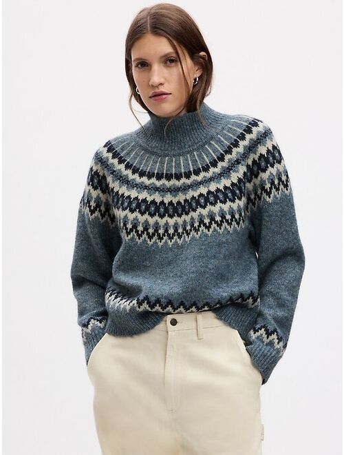 Gap Fair Isle Mockneck Sweater