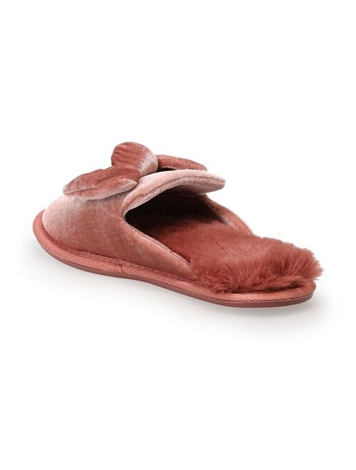 Little Co. by Lauren Conrad LC Lauren Conrad Women's Velvet Bow Slippers