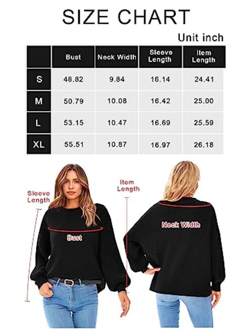 PRETTYGARDEN Womens Sweaters Fall 2023 Oversized Chunky Knitted Pullover Sweater Casual Long Sleeve Crewneck Cute Sweaters