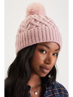 Adorably Alpine Cream Ribbed Pom Pom Beanie