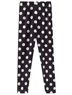 Noomelfish Girls Printed Leggings Soft Full Length Stretch Pants (4-12 Years)