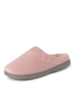 Women's Indoor/Outdoor Memory Foam Darcy Microfiber Velour Clog, Wide Widths Slipper