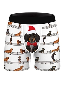 Ainuno Christmas Underwear for Men Hilarious Gag Gifts Funny Novelty Holiday Boxer Briefs No Fly