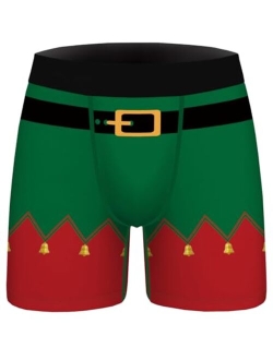 Ainuno Christmas Underwear for Men Hilarious Gag Gifts Funny Novelty Holiday Boxer Briefs No Fly