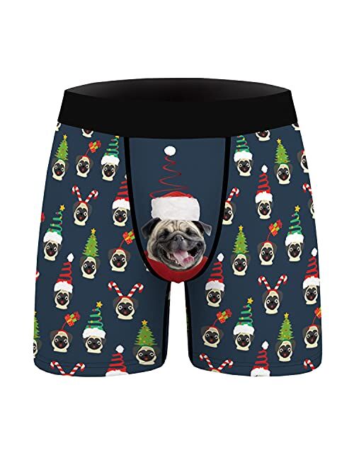 Ainuno Christmas Underwear for Men Hilarious Gag Gifts Funny Novelty Holiday Boxer Briefs No Fly