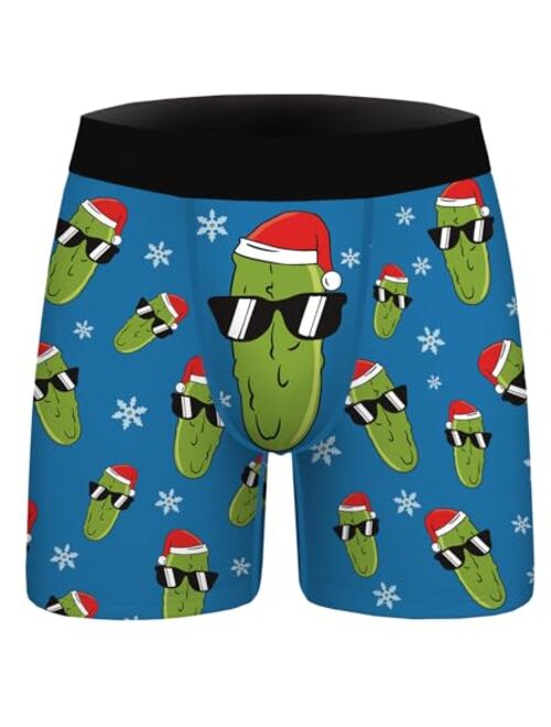 Ainuno Christmas Underwear for Men Hilarious Gag Gifts Funny Novelty Holiday Boxer Briefs No Fly