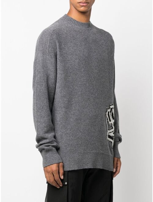 Off-White Graffiti chunky-knit jumper