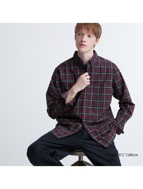 UNIQLO Extra Fine Cotton Broadcloth Checked Shirt