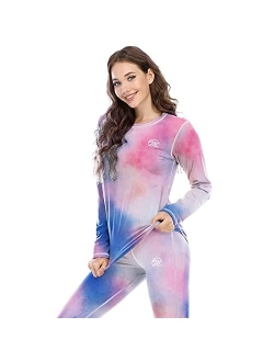 MEETWEE Thermal Underwear for Women, Winter Warm Base Layer Top & Bottom Set Ski Cold Weather Gear with Fleece Lined