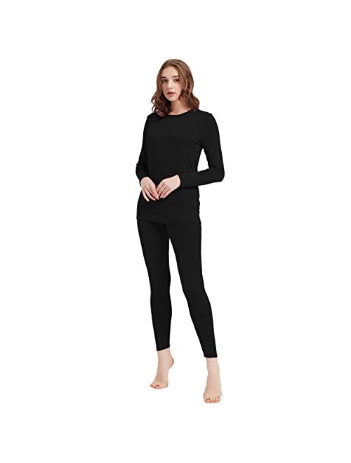 FELEMO Thermal Underwear for Women Ultra Soft Long Johns Set Women Pajamas Set