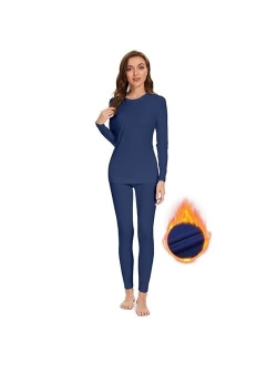 EXCELLENT THERMAL Long Johns for Women Fleece Lined Thermal Underwear Set Warm Long Underwear Base Layer Cold Weather