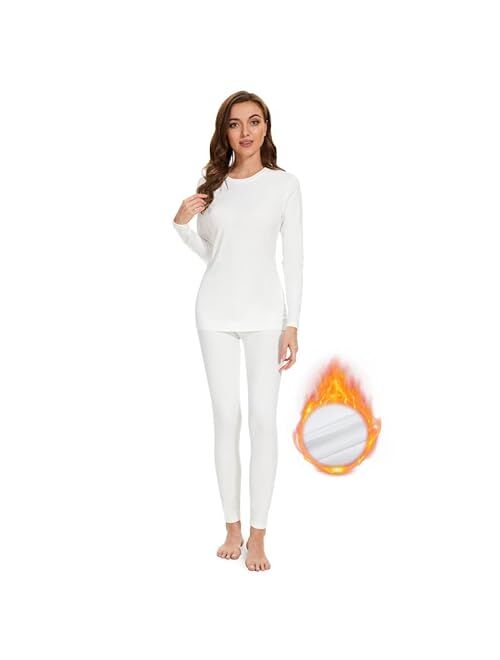 EXCELLENT THERMAL Long Johns for Women Fleece Lined Thermal Underwear Set Warm Long Underwear Base Layer Cold Weather