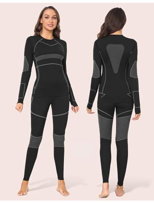 SIMIYA Thermal Underwear for Women Long Johns for Women Long Sleeve Sets Tops Bottoms Base Layer Women Cold Weather