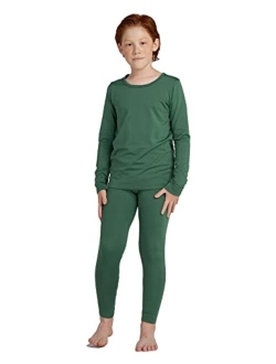 Kids Thermal Underwear Set Fleece Lined Boy and Girl Long John Base Layer Top & Bottom Ski Winter Extreme Cold B03/G03