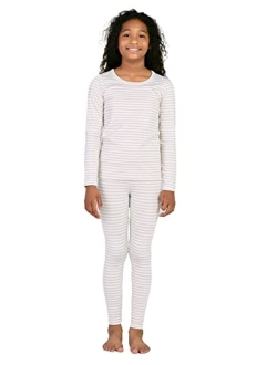 Kids Thermal Underwear Set Fleece Lined Boy and Girl Long John Base Layer Top & Bottom Ski Winter Extreme Cold B03/G03