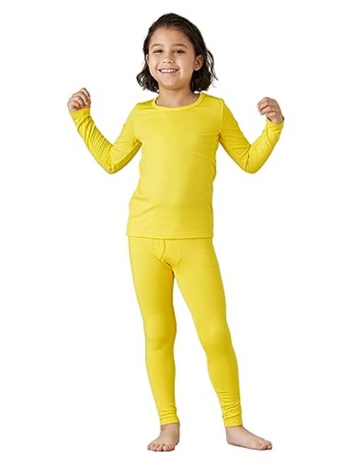 LAPASA Kids Thermal Underwear Set Fleece Lined Boy and Girl Long John Base Layer Top & Bottom Ski Winter Extreme Cold B03/G03