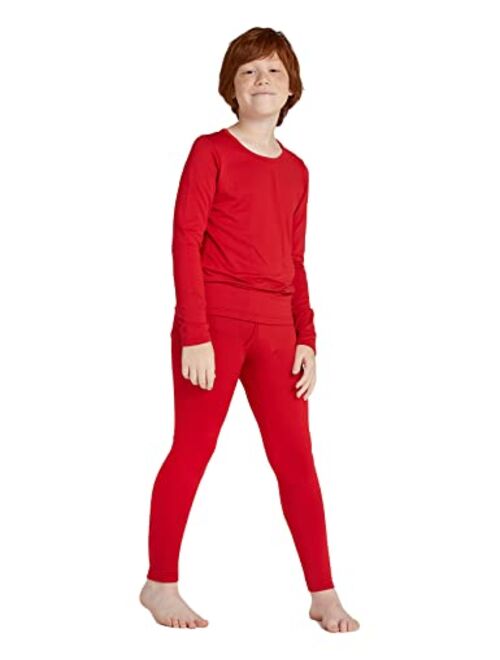 LAPASA Kids Thermal Underwear Set Fleece Lined Boy and Girl Long John Base Layer Top & Bottom Ski Winter Extreme Cold B03/G03