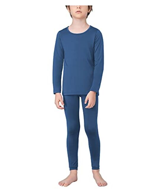 LAPASA Kids Thermal Underwear Set Fleece Lined Boy and Girl Long John Base Layer Top & Bottom Ski Winter Extreme Cold B03/G03