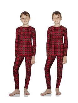 Thermal Underwear For Boys (Long Johns Thermal Set) Shirt & Pants, Base Layer w/Leggings/Bottoms Ski/Extreme Cold