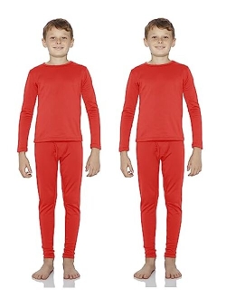 Thermal Underwear For Boys (Long Johns Thermal Set) Shirt & Pants, Base Layer w/Leggings/Bottoms Ski/Extreme Cold