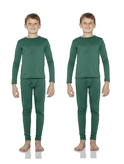 Thermal Underwear For Boys (Long Johns Thermal Set) Shirt & Pants, Base Layer w/Leggings/Bottoms Ski/Extreme Cold