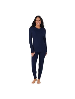 Thermal Underwear Long Johns for Women Fleece Lined Cold Weather Base Layer Top and Leggings Bottom Winter Set