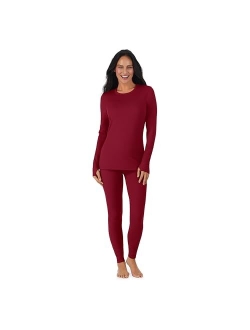 Thermal Underwear Long Johns for Women Fleece Lined Cold Weather Base Layer Top and Leggings Bottom Winter Set