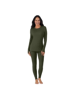 Thermal Underwear Long Johns for Women Fleece Lined Cold Weather Base Layer Top and Leggings Bottom Winter Set