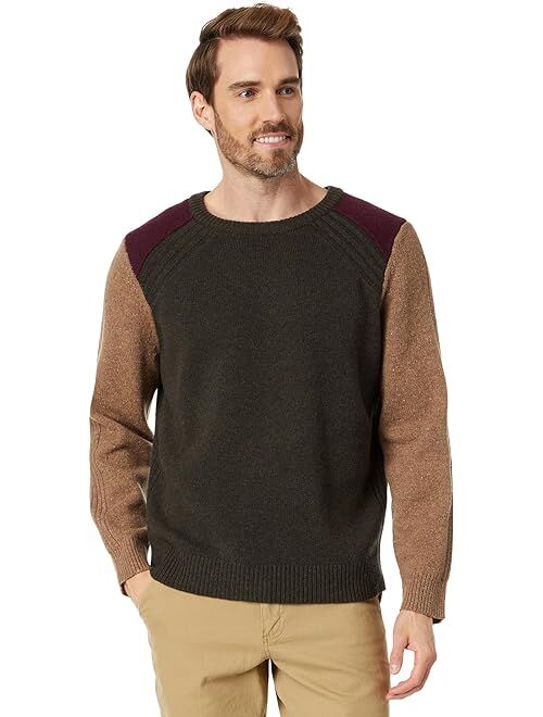 L.L.Bean Rangeley Merino Crew Neck Color-Block Sweater