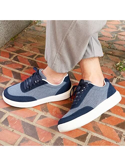 OrthoComfoot Men's Orthopedic Plantar Fasciitis Shoes, Achilles Tendonitis Shoes, Arch Support Fashion Sneaker, Ergonomic Shoes for Heel and Foot Pain Re