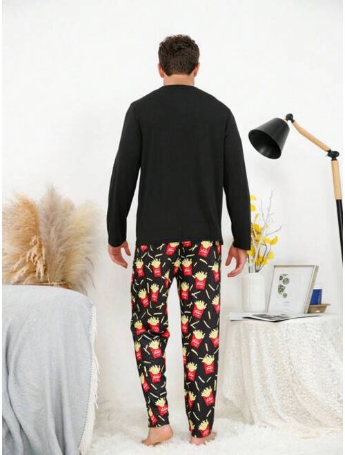 Shein Men Fries Print PJ Set