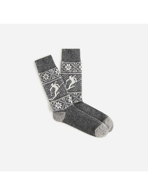 J.Crew Lambswool-blend Fair Isle socks