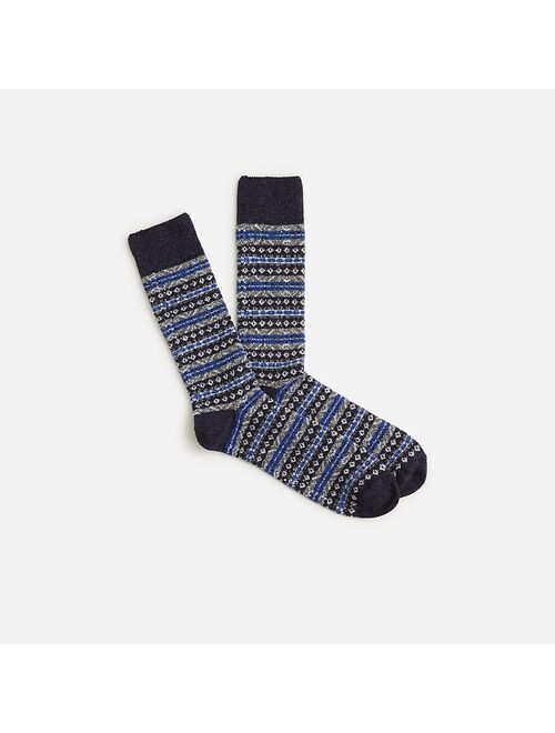 J.Crew Lambswool-blend Fair Isle socks