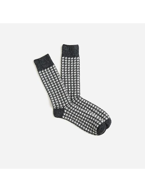 J.Crew Wool-blend houndstooth socks