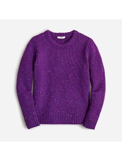 Kids' crewneck sweater in donegal-inspired wool blend