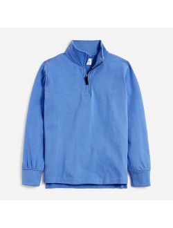 Kids' half-zip cotton pullover