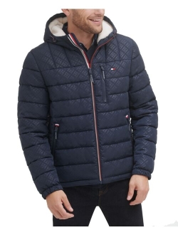 Men's Sherpa Lined Hooded Quilted Puffer Jacket