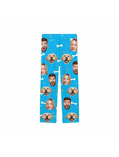 FunStudio Personalized Pajama Pants With Photos for Women Custom Photo Face Printed Pajama Bottoms with Pockets