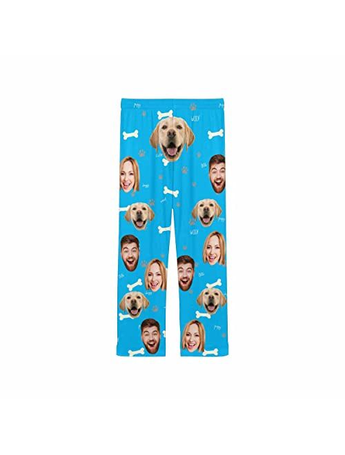 FunStudio Personalized Pajama Pants With Photos for Women Custom Photo Face Printed Pajama Bottoms with Pockets