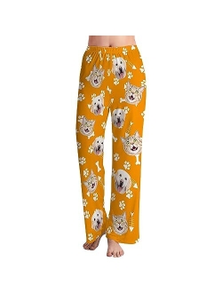 FunStudio Custom Face Pajama Pants with Picture Personalized Photo PJ Bottoms Customized Gifts for Men Women