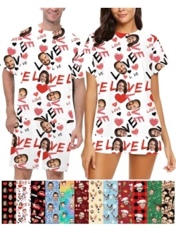 SIMIEEK Personalized Pajamas for Women Men Custom Pet Pajamas with Photo, Face Pajamas Customized Christmas Matching Pajamas