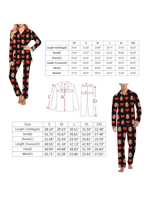 SIMIEEK Personalized Pajamas for Women Men Custom Pet Pajamas with Photo, Face Pajamas Customized Christmas Matching Pajamas