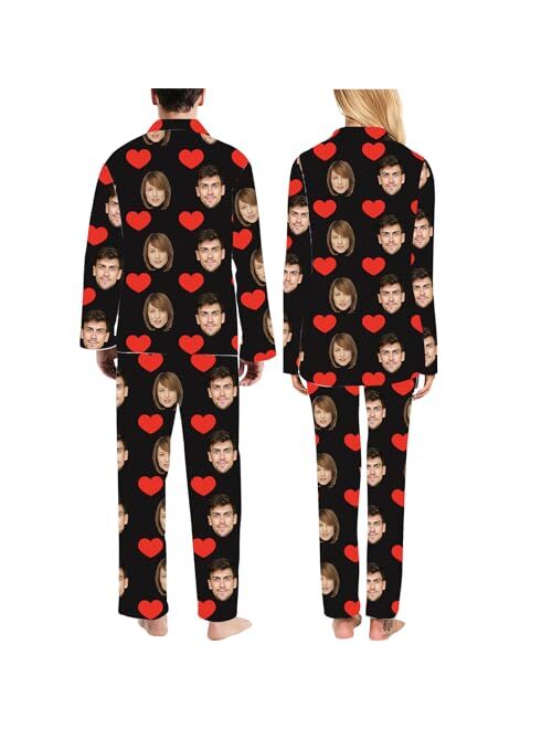 SIMIEEK Personalized Pajamas for Women Men Custom Pet Pajamas with Photo, Face Pajamas Customized Christmas Matching Pajamas