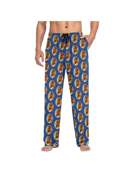 CHIFIGNO Personalized Funny Photo Face Men's Pajama Pants