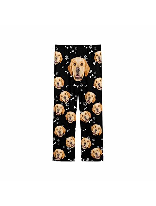 FunStudio Personalized Pajama Pants for Women Custom Photo Face Printed Pajama Bottoms with Pockets