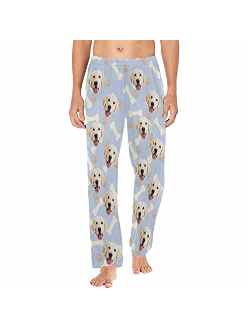 MyPupSocks Customized Face Pajamas Pants Photo Pajama Bottoms for Men S-XXL