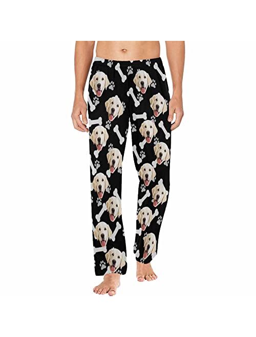 MyPupSocks Customized Face Pajamas Pants Photo Pajama Bottoms for Men S-XXL