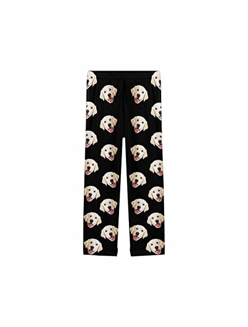 Mypupsocks Custom Face Pajamas Pants Personalized Sleepwear Bottoms for Women XS-XXL