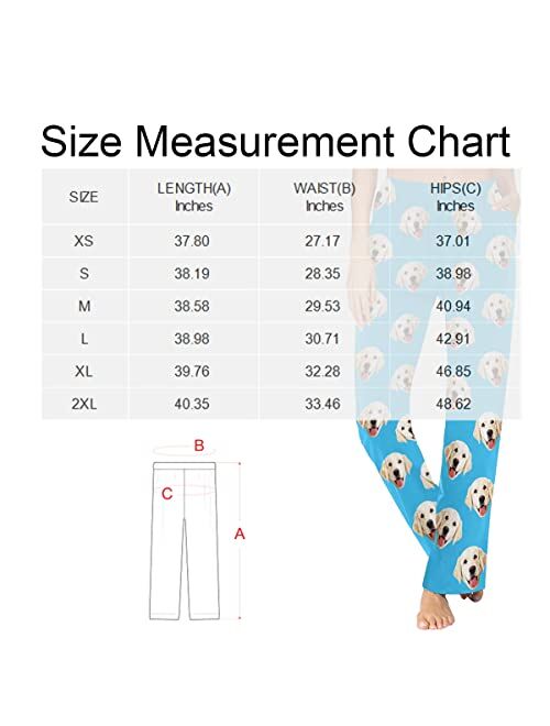 Mypupsocks Custom Face Pajamas Pants Personalized Sleepwear Bottoms for Women XS-XXL